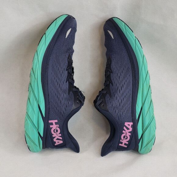 Hoka One One Navy and Teal Athletic Shoes 237 - Picture 10 of 15